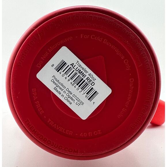 HAPPY HOLIDAYS RED HydroJug 40 oz Traveler; READY TO SHIP TODAY - Picture 6 of 6